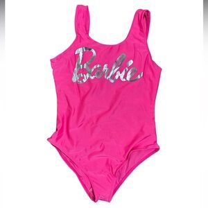 Barbie One Piece Swimsuit Fuchsia Pink Little Girls Size 6/6X